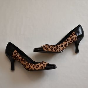 Franco Sarto Leopard/Patent leather Heels Size 7.5